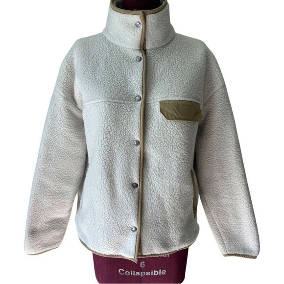 North Face Cragmont Fleece Jacket size M Vintage White Kelp Tan - Picture 2 of 11